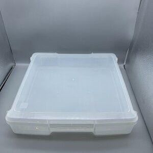 Iris 14"x14" Clear Plastic Storage Container with Clasp Lid